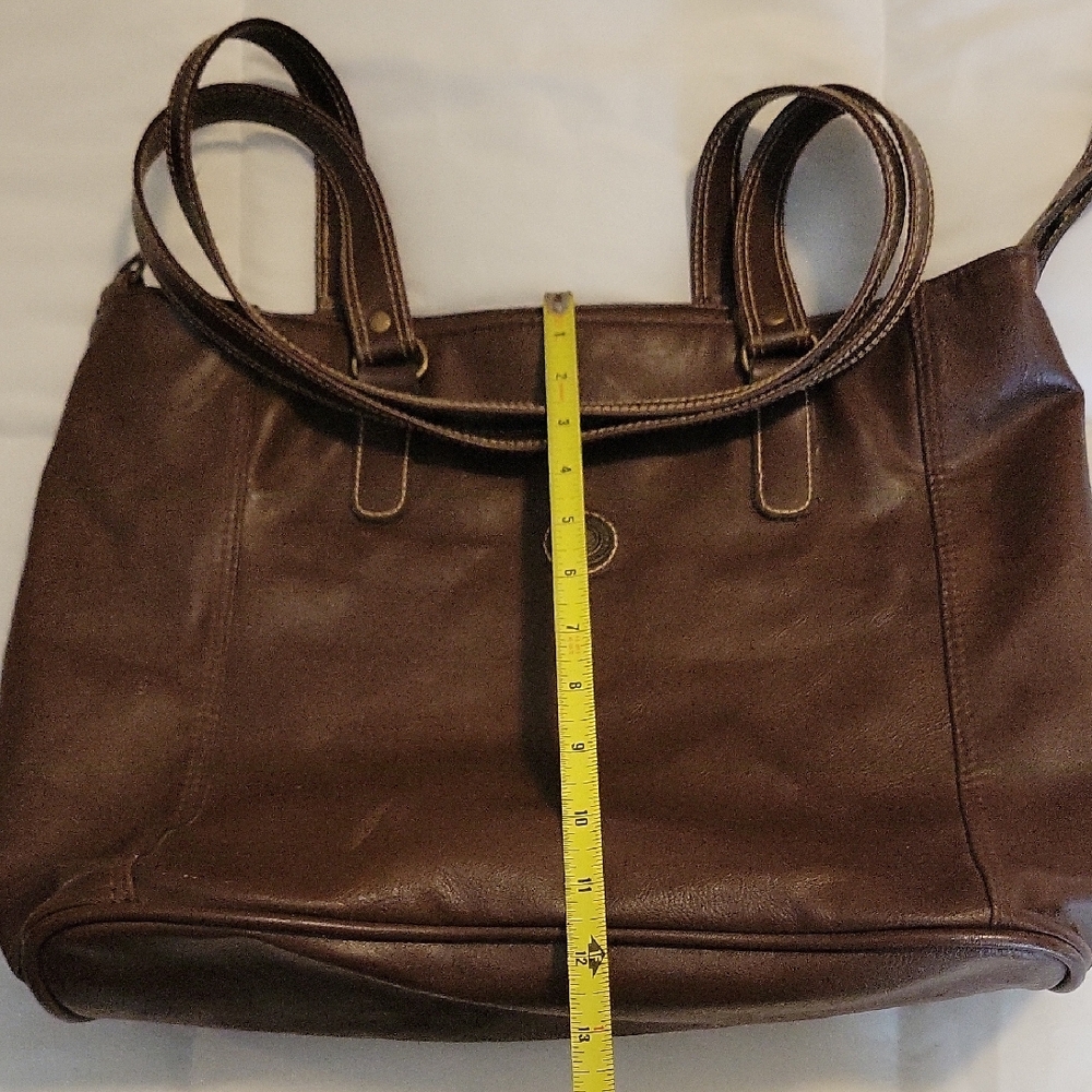 Elegant Brown Leather Tote Bag